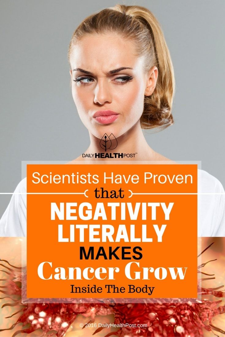 negativity makes cancer grow